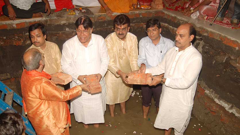 Auspicious Bhoomi Pujan and foundation ceremony of Alambazar Shyam Mandir